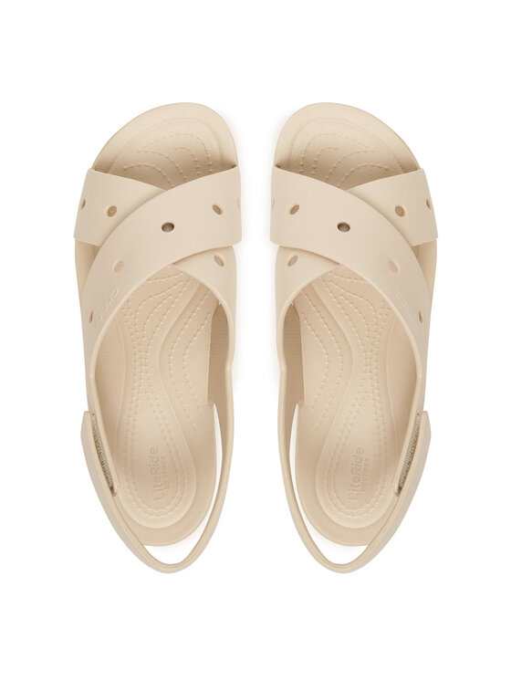Crocs Босоніжки Crocs Brooklyn 4U Cross Strap Sandal 212254 Бежевий
