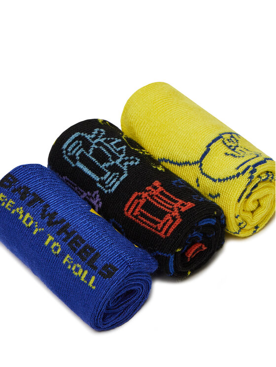 BATWHEELS Dlhé ponožky BATWHEELS ACCCCS-SS25-237WBBW(3-PACK) Žltá