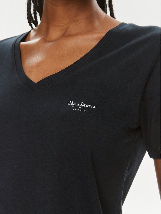 Pepe Jeans Pepe Jeans Футболка Lorette V Neck PL505826 Cиній Regular Fit