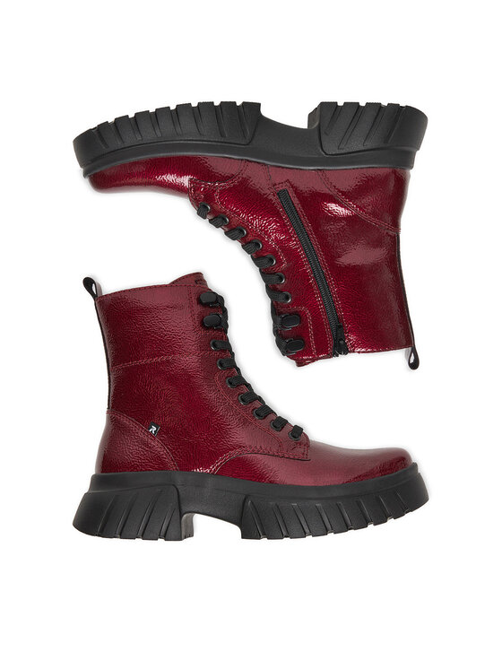Rieker Botines planos Rieker CEO-W1870-35 Guinda/burdeos
