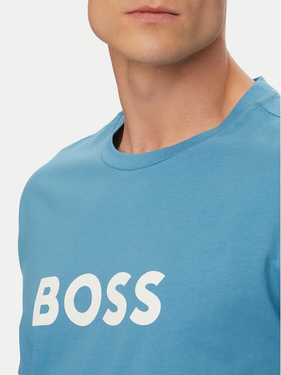 BOSS BOSS Camiseta 50491706 Turquesa Regular Fit