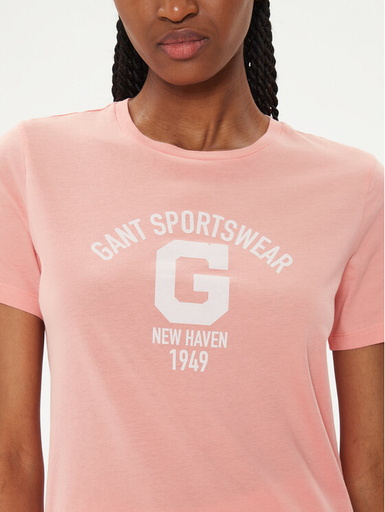 Gant Gant Majica Logo 4200849 Koral Regular Fit