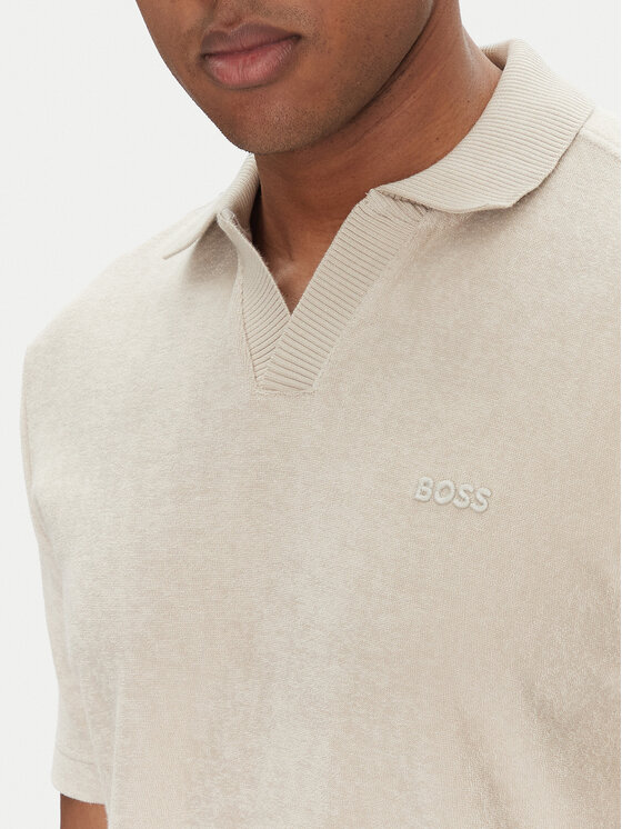 BOSS BOSS Поло Pe_Doubletowel 50539869 Бежевий Relaxed Fit
