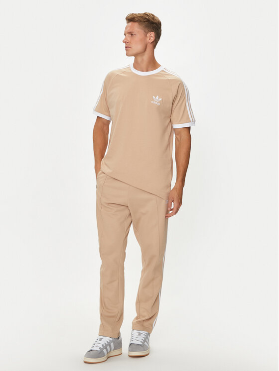 adidas adidas Marškinėliai adicolor Classics 3-Stripes IZ2366 Smėlio Slim Fit