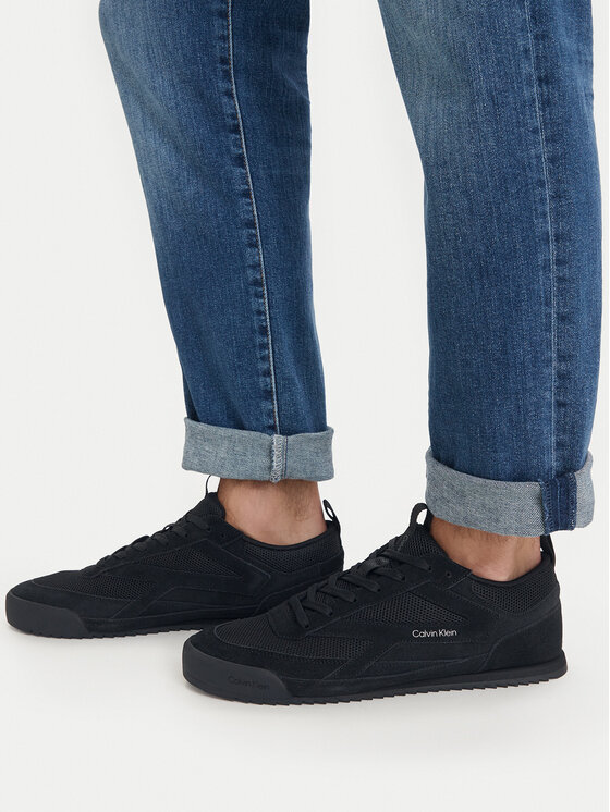 Calvin Klein Sneakersy Calvin Klein Low Pro Runner Mix Mat HM0HM02208 Czarny