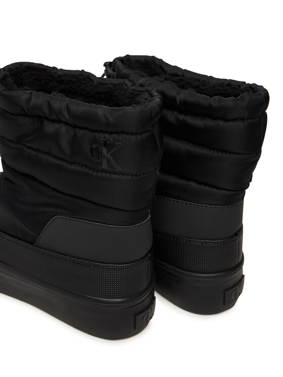 Calvin Klein Cizme de zăpadă Calvin Klein Vulc Flatf Snowboot Nylon Mix Mg YW0YW01977 Negru