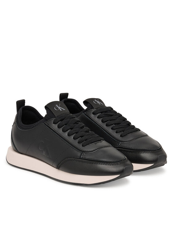 Calvin Klein Laisvalaikio batai Calvin Klein Retro Runner Sock Panl Lth Neo HW0HW03118 Juoda