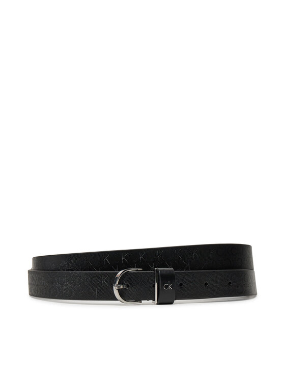 Calvin Klein Ženski pas Calvin Klein Ck Metal Round Buckle 2.5_Mono K60K613150 Črna