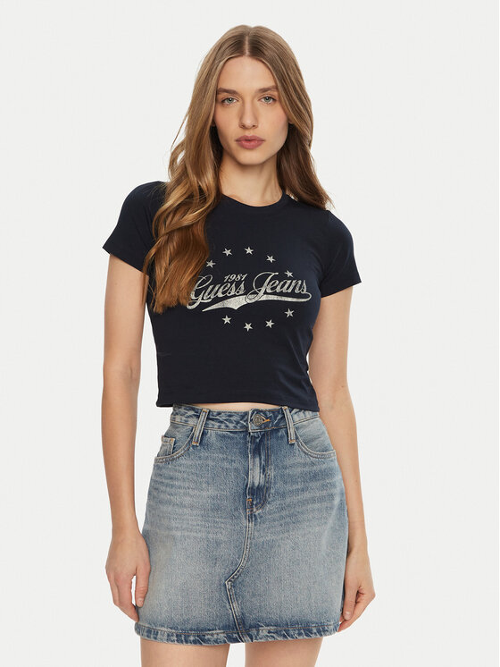 Guess Jeans Guess Jeans Футболка W5RI59 J1314 Cиній Regular Fit
