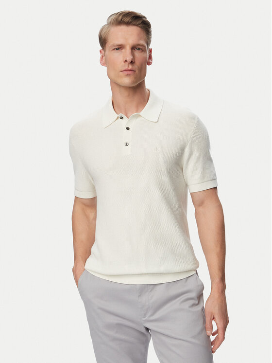 Calvin Klein Calvin Klein Polo LV04LG313G Crema Regular Fit