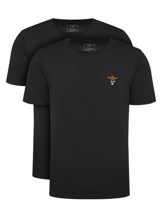 Aeronautica Militare Aeronautica Militare Σετ t-shirts AM1UTI001B Μαύρο Regular Fit