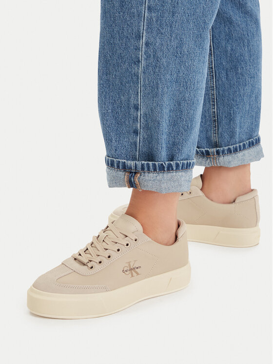 Calvin Klein Sneakersy Calvin Klein Basket Cups Lup Wt Lth Su HW0HW02984 Béžová