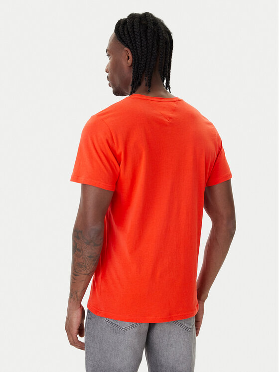 Tommy Jeans Tommy Jeans Camiseta Essential DM0DM20740 Naranja Slim Fit
