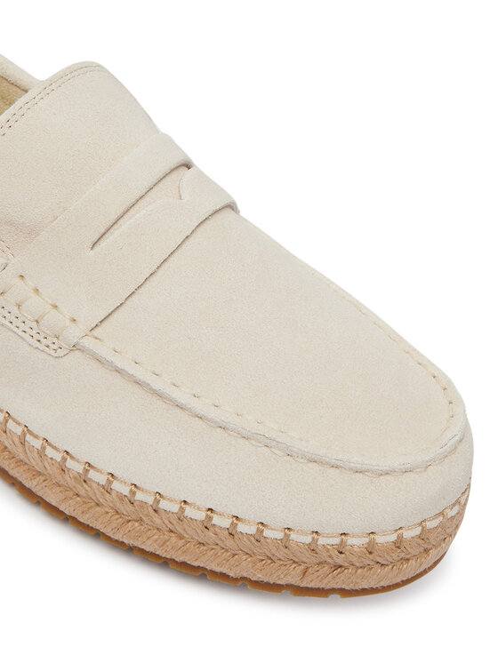 Tommy Hilfiger Espadrilky Tommy Hilfiger Flexible Hilfiger Sde Espadrille FM0FM05794 Écru
