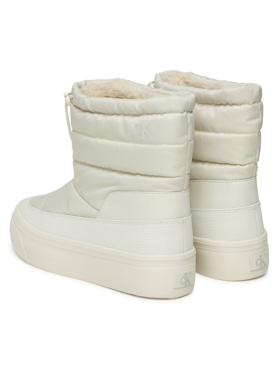 Calvin Klein Botas de nieve Calvin Klein Vulc Flatf Snowboot Nylon Mix Mg YW0YW01977 Blanco