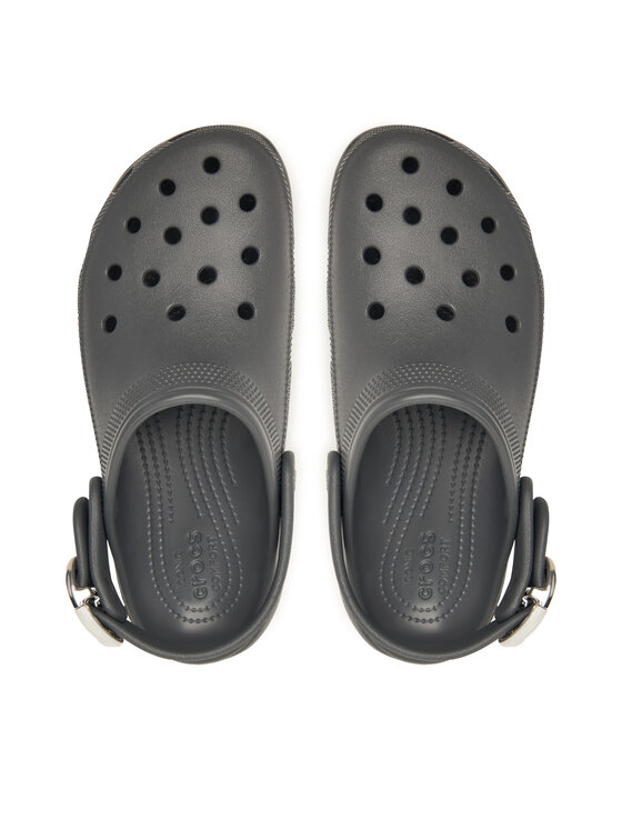 Crocs Шльопанці Crocs Classic Platform Buckle Clog 213230 Сірий