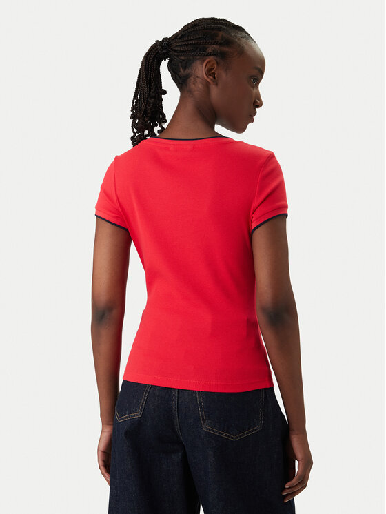 Tommy Jeans Tommy Jeans Camiseta DW0DW22275 Rojo Slim Fit