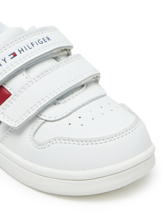 Tommy Hilfiger Sneakersy Tommy Hilfiger Flag Low Cut Velcro Sneaker T1X9-33841-1355 M Bílá