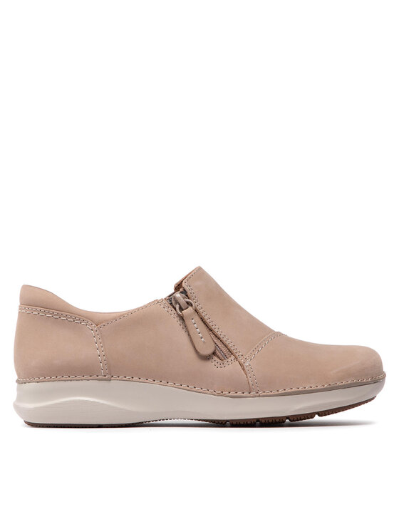Clarks Nizki čevlji Clarks Appley Zip 261660074 Bež