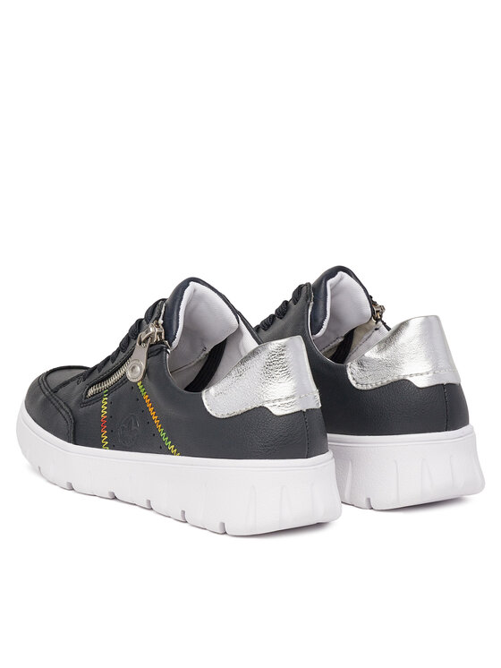 Rieker Sneakersy Rieker N1313-14 Tmavomodrá