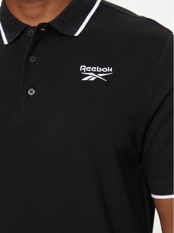 Reebok Reebok Polo Identity Small Logo Polo 100073035 Crna Regular Fit