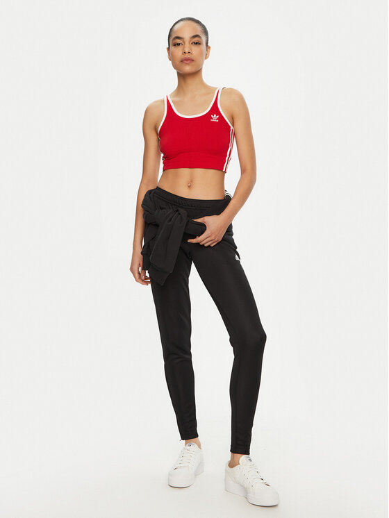 adidas adidas Top adicolor 3-Stripes JD4615 Rdeča Slim Fit