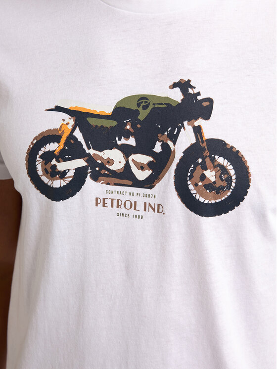 Petrol Industries Petrol Industries Camiseta M-1050-TSR671 Blanco Regular Fit