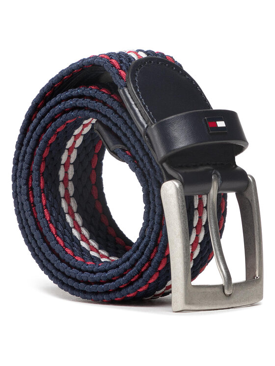 Tommy Hilfiger Vyriškas Diržas Tommy Hilfiger Adan Elastic 3.5 AM0AM07318 Tamsiai mėlyna