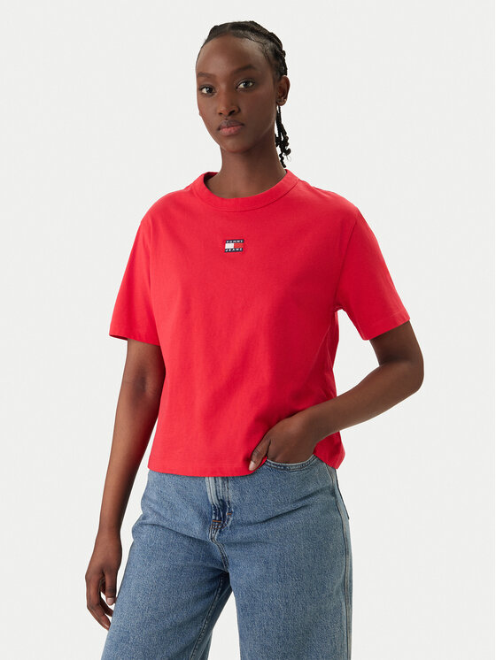 Tommy Jeans Tommy Jeans Camiseta DW0DW22202 Rojo Boxy Fit