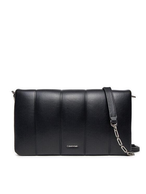 Calvin Klein Geantă Calvin Klein Line Quilt Shoulder Bag K60K612787 Negru