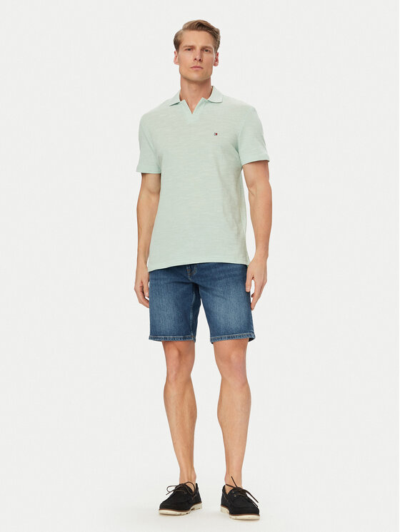 Tommy Hilfiger Tommy Hilfiger Polo Textured Oxford Pique MW0MW38482 Verde claro Regular Fit