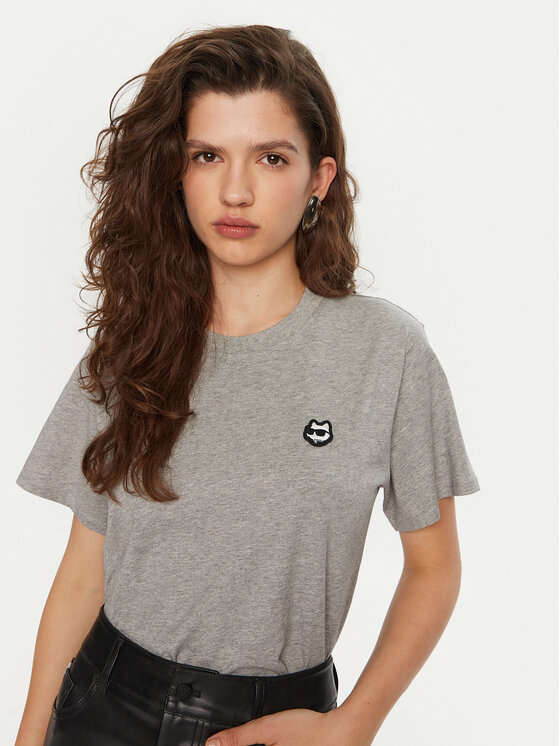 KARL LAGERFELD KARL LAGERFELD T-shirt A1W17025 Siva Relaxed Fit