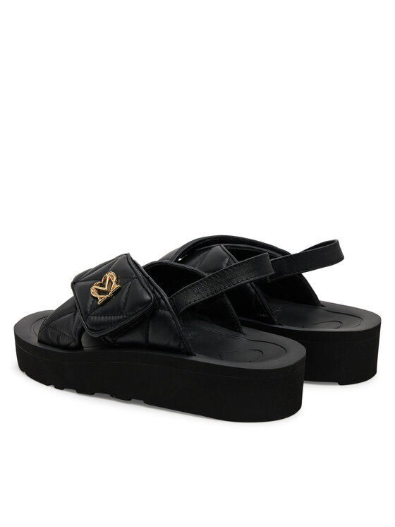 LOVE MOSCHINO Босоніжки LOVE MOSCHINO JA16044I1MIE0000 Чорний