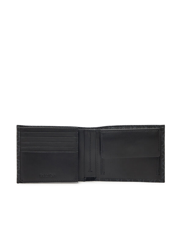 Calvin Klein Peňaženka Calvin Klein Classic Mono Trifold 10Cc W/Coin K50K512855 Čierna