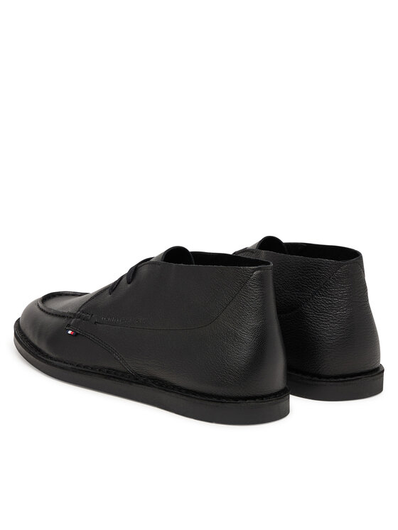 Tommy Hilfiger Cipele Tommy Hilfiger Hilfiger Stitchdown Tbl Lth Chuk FM0FM05743 Crna