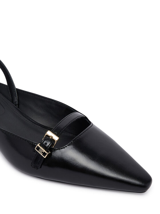 Tommy Hilfiger Pantofi pumps Tommy Hilfiger Th Buckle Kitten Slingback Pump FW0FW09384 Negru