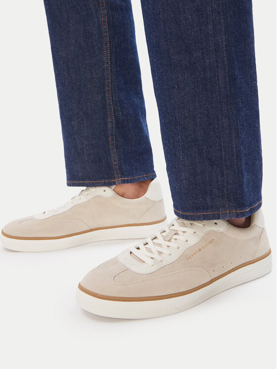 Tommy Hilfiger Sneakersy Tommy Hilfiger Lo Lux FM0FM05882 Beżowy jasny