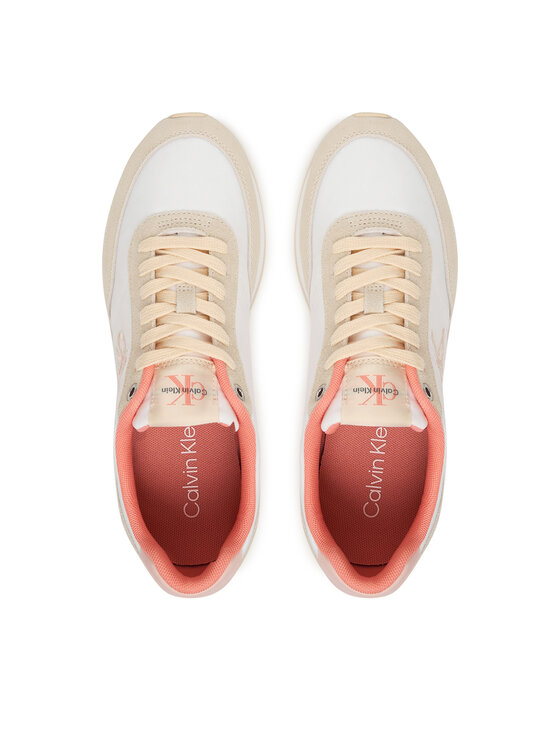 Calvin Klein Laisvalaikio batai Calvin Klein Retro Runner Lace Up YW0YW01990 Balta
