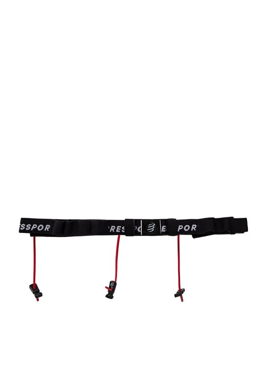 Compressport Спортивний ремінь Compressport Race Number Belt CU00013B Чорний