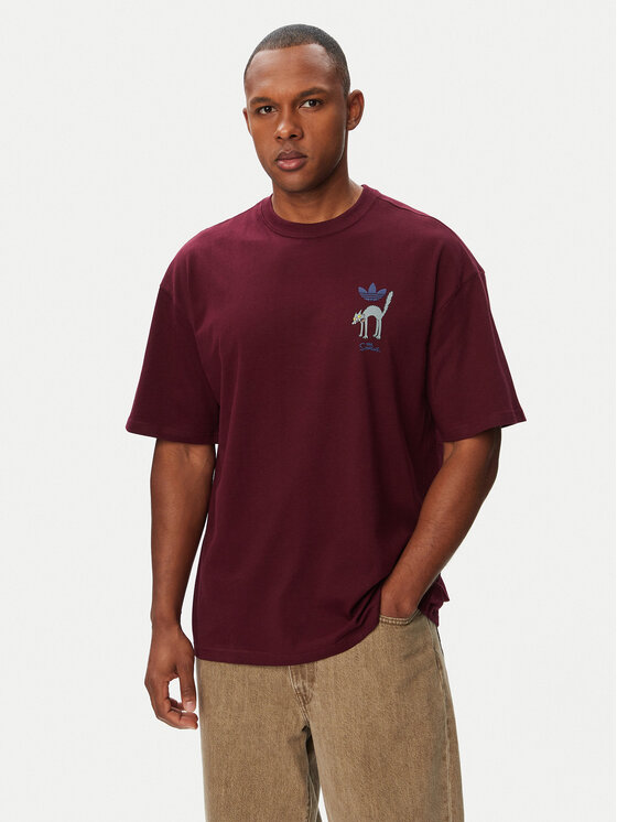 adidas adidas Camiseta Snowball Graphic LG5065 Guinda/burdeos Oversize