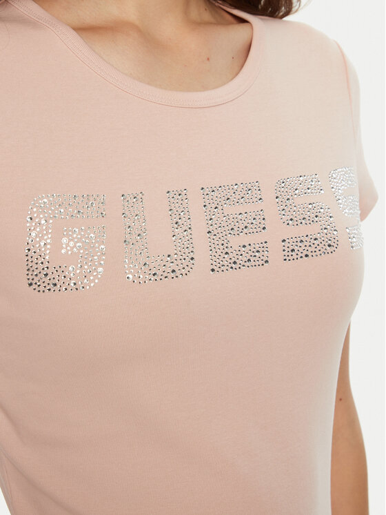 Guess Guess Футболка V4BI16 KCIV1 Рожевий Regular Fit