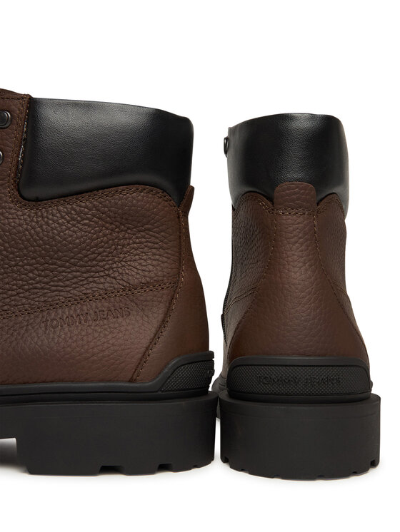 Tommy Jeans Auliniai batai Tommy Jeans Tjm Lace Up Boot Leather EM0EM01629 Ruda