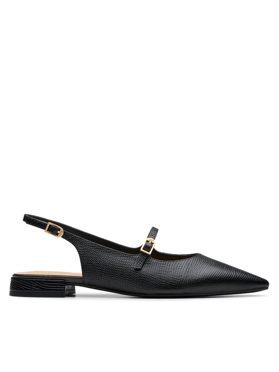 Clarks Baleríny Clarks Sensa15 Shine 26181314 Čierna