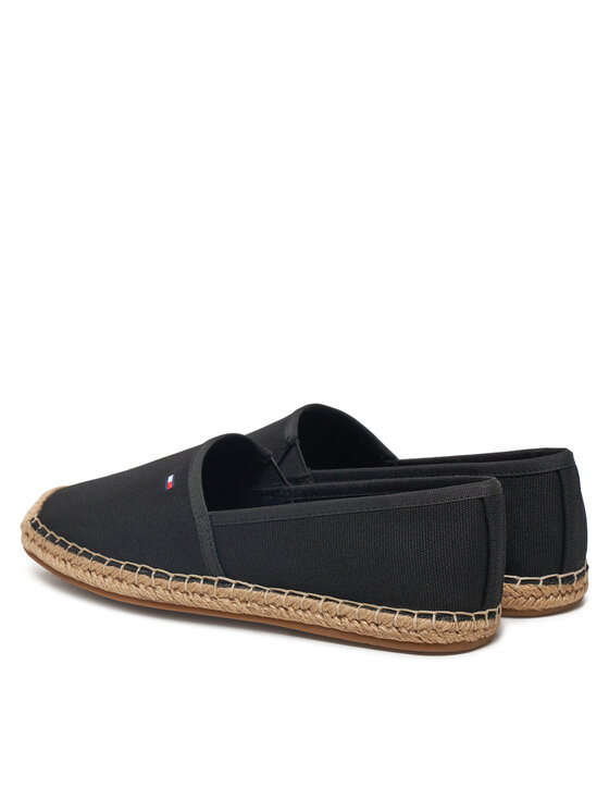 Tommy Hilfiger Espadrilės Tommy Hilfiger Flag Canvas Espadrille FW0FW08541 Juoda