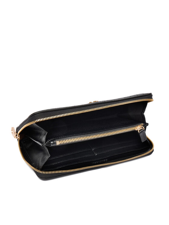 Calvin Klein Maks Calvin Klein Ck Croc Long Zip Around LV04F1096G Melns