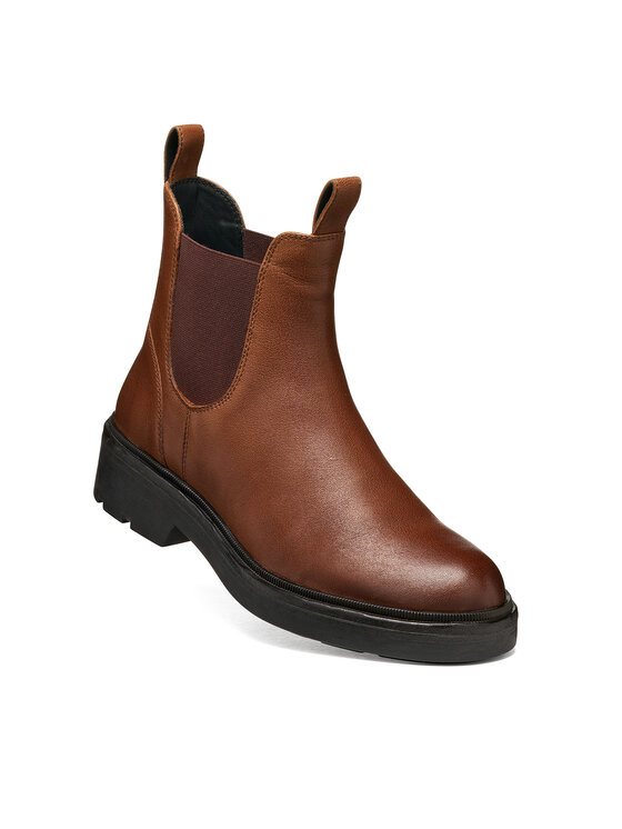 Geox Kotníková obuv s elastickým prvkem Geox D Swelen D665GI 81 C6R7J Tmavě hnědá