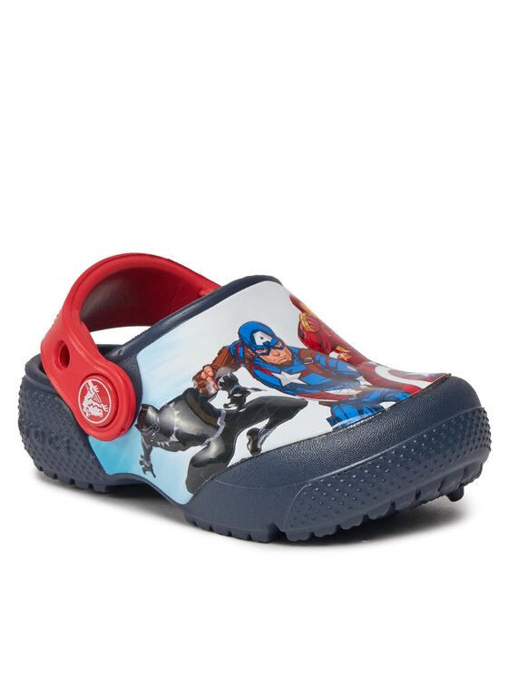 Crocs Šľapky Crocs Fl Avengers Patch Clog T Clog 207068 Tmavomodrá