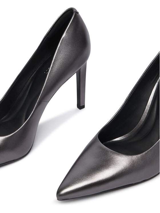 Calvin Klein Magassarkú Calvin Klein Ess Stiletto 90 Met Lth HW0HW03436 Sötétszürke