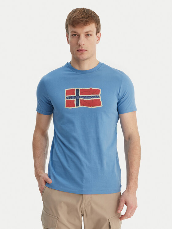 Napapijri Napapijri Camiseta S-Mahsa NP0A4FZB Azul Regular Fit