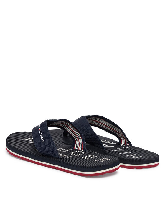 Tommy Hilfiger Japonki Tommy Hilfiger Massage Beach Sandal FM0FM06006 Granatowy
